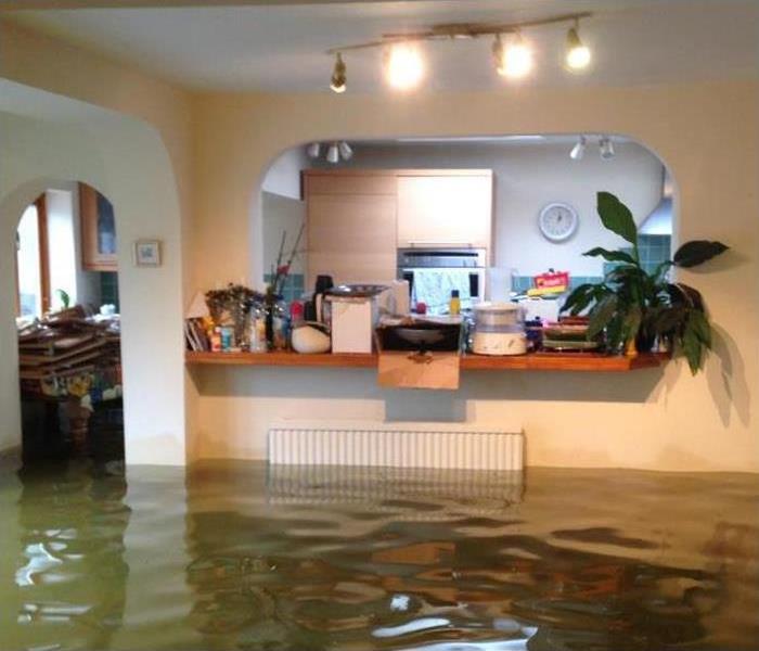 flooded family room